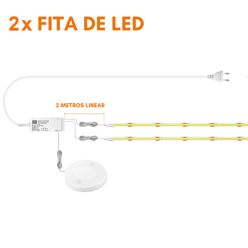 FITA de LED COB LUXURY  Multi-Peças com Sensor Toutch DIMMER